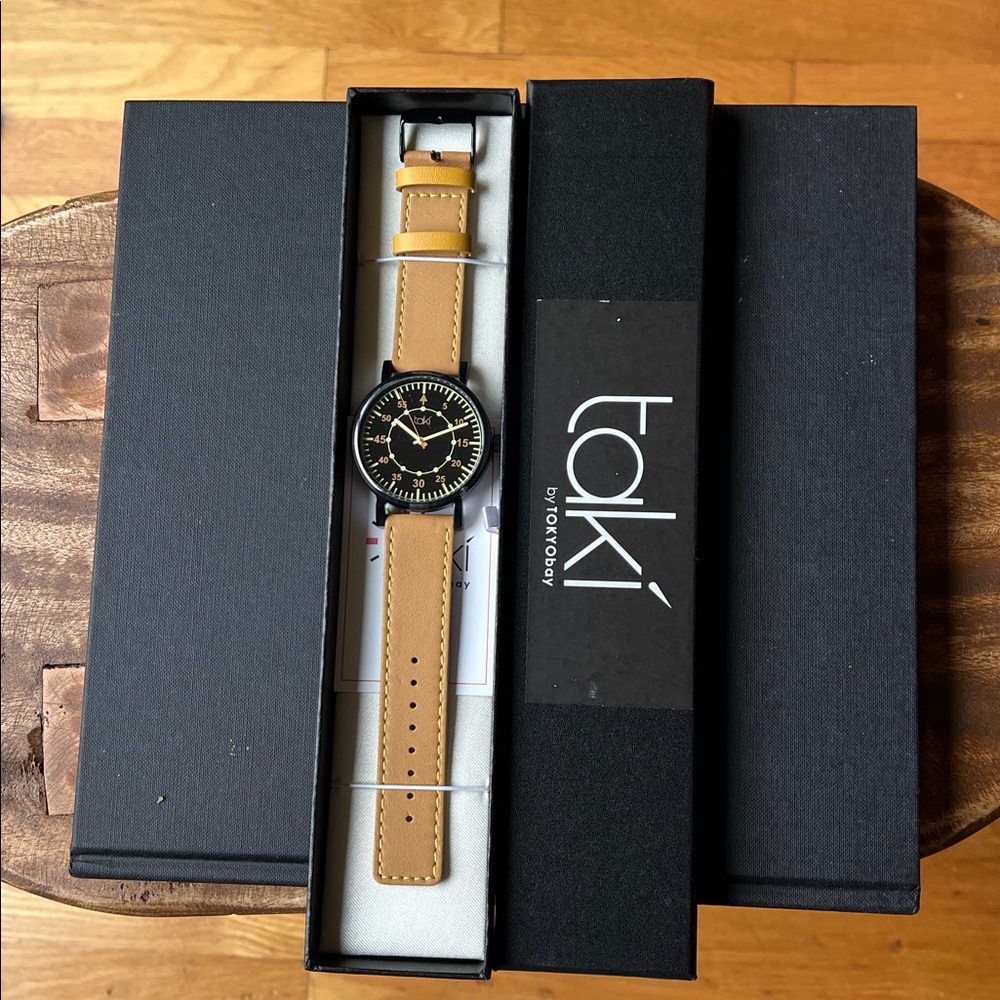 TOKYObay Black and Tan Men's Watch